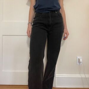 Black high waisted jeans